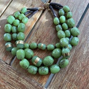 Chunky green (with a splash of gold) necklace